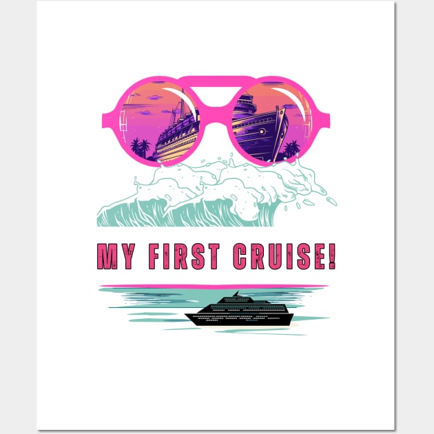 My First Cruise! Wall Art by Cute Pets Graphically